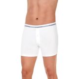 3 Adet Yıldız Erkek Likralı Uzun Boxer Short Beyaz 110