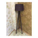 3 Ayaklı Lambader Ahşap Abajur Tripod Lamba Konik Başlık Kahve Kahverengi Ayak L336