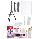 3 Ayakli Sovale Seti Red Apple Yagli Boya Seti 12Li Metal Sovale 35X50 Tuval Plastik Spatul Seti