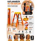 3 Basamaklı Çift Çıkışlı Fiberglass İzole Merdiven