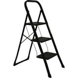 3 Basamaklı Metal Merdiven Hardy Siyah (1.30 Metre) - siyah 3 basamaklı