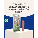 3 Başlıklı Kadın Yüz ve Vücut Tüy Temizleme Makinesi