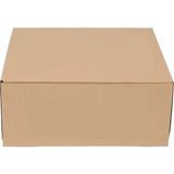 3 Baton Oluklu Sade Kraft Renk Turta Kutusu 30X35X15 cm - 250 Adet