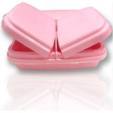 3 Bölmeli Beslenme Kutusu Kilitli Yemek Sandviç Saklama Kabı Okul Ofis Kamp Çocuk Çantası Sefer Tası - 600 ml - Açık Pembe