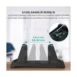 3 Bölmeli Metal Genişlik Ayarlamalı Masaüstü Dikey Macbook Laptop Notebook Standı Telefon Tablet Standı - 1 GB
