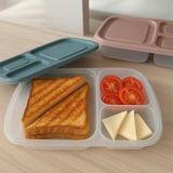 3 Bölmeli Saklama Kabı – 2’li Set - Çok Renkli
