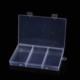 3 Bölmeli Şeffaf Plastik Organizer Kutu 17.5x11x2cm Elektronik Komponent Vida Direnç Saklama Kutusu