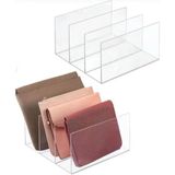 3 Bölmeli Şeffaf Pleksi Çanta-Kitap-Cüzdan Düzenleyici ve Organizer