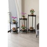 3 BOY METAL TEPSİLİ ÇİÇEKLİK, ÇİÇEK RAFI 1494