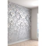 3 Boyutlu Çiçekler Desenli Silinebilir Sağlıklı Tekstil Duvar Kağıdı, 100 x 100, 2023-1296100x100