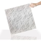 3 Boyutlu Duvar Paneli Kabartmalı Baklava Desen Pvc 41X41 Cm/ 6 Adet /1 M² Mermer - Gri - 41 x 41