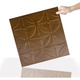 3 Boyutlu Duvar Paneli Kabartmalı Geometrik Yuvarlak Desen Pvc 41X41 Cm/ 6 Adet /1 M² Altın Meşe - Açık Meşe - 41 x 41