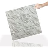3 Boyutlu Duvar Paneli Kabartmalı Geometrik Yuvarlak Desen Pvc 41X41 Cm/ 6 Adet /1 M² Mermer - Gri - 41 x 41