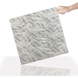 3 Boyutlu Duvar Paneli Kabartmalı Kılçık Desen Pvc 41X41 Cm/ 6 Adet /1 M² Mermer - Gri - 41 x 41