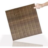 3 Boyutlu Duvar Paneli Kabartmalı Lambiri Desen Pvc 41X41 Cm/ 6 Adet /1 M² Antik - Açık Kahverengi - 41 x 41