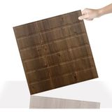 3 Boyutlu Duvar Paneli Kabartmalı Metro Desen Pvc 41X41 Cm/ 6 Adet /1 M² Antik - Açık Kahverengi - 41 x 41