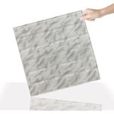 3 Boyutlu Duvar Paneli Kabartmalı Metro Desen Pvc 41X41 Cm/ 6 Adet /1 M² Mermer - Gri - 41 x 41