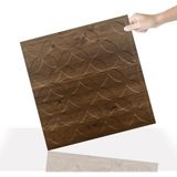 3 Boyutlu Duvar Paneli Kabartmalı Retro Desen Pvc 41X41 Cm/ 6 Adet /1 M² Antik - Açık Kahverengi - 41 x 41