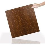 3 Boyutlu Duvar Paneli Kabartmalı Salon Desen Pvc 41X41 Cm/ 6 Adet /1 M² Altın Meşe - Açık Meşe - 41 x 41