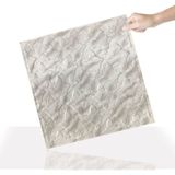 3 Boyutlu Duvar Paneli Kabartmalı Salon Desen Pvc 41X41 Cm/ 6 Adet /1 M² Mermer - Gri - 41 x 41