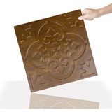 3 Boyutlu Duvar Paneli Kabartmalı Solo Desen Pvc 41X41 Cm/ 6 Adet /1 M² Altın Meşe - Açık Meşe - 41 x 41