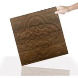3 Boyutlu Duvar Paneli Kabartmalı Solo Desen Pvc 41X41 Cm/ 6 Adet /1 M² Antik - Açık Kahverengi - 41 x 41