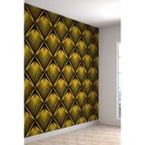 3 Boyutlu Geometrik Yaprak Desenli Silinebilir Tekstil Duvar Kağıdı, 200 x 150, 2023-1031-6