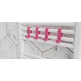 3 Boyutlu Hepsi Havlupan Kancası 1 Adet, Radyatör Askısı, Boru Tipi Radyatör Kancası, Özel Renk Havluluk Kancası, Bornoz Askısı - Model No : 101 - Pembe