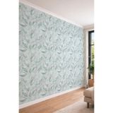 3 Boyutlu Kabartma Efektli Soft Yaprak Desenli Tek Parça Tekstil Duvar Kağıdı, 400 x 260