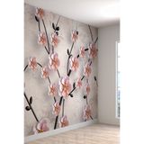 3 Boyutlu Küçük Çiçekler Desenli Silinebilir Sağlıklı Tekstil Duvar Kağıdı, 100 x 100