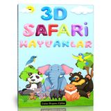 3 Boyutlu Safari Hayvan Boyama Kitabi
