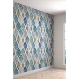 3 Boyutlu Seramik Desenli Silinebilir Sağlıklı Tekstil Duvar Kağıdı, 100 x 100, 2023-1101100x100