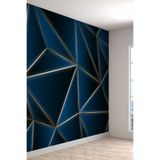 3 Boyutlu Soyut Geometrik Üçgen Desenli Tekstil Duvar Kağıdı, 200 x 150