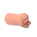 3 Boyutlu Suni Oral Mastürbatör - Pink Tongue - BDM6031