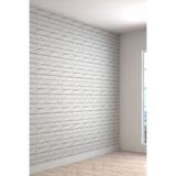 3 Boyutlu Tuğla Duvar Desenli Silinebilir Tekstil Duvar Kağıdı, 550 x 240, 2023-130550x240