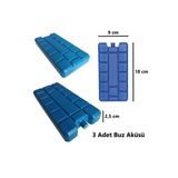 3 Buz Aküsü 3 Adet Kaliteli Soğuk Tutucu Piknik Plaj Kamp Outdoor Gezi Termos