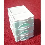 3 Çekmeceli Beyaz Mini Komidin 21x15 H:20 Plastik Ivır Zıvır Dikiş Nakış Vida Kutusu Kaşıklık Dolabı