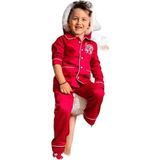 3 Çınar Erkek Çocuk Pamuk Satenli Kırmızı Pijama Takımı - 2 - 3 Yaş