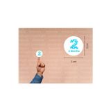 3 Cm (95 Adet) Mavi 2 Months Etiketi Puanlı İki Aylık Yuvarlak Mat Çıkartma Bebek Cute Round Sticker
