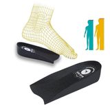3 Cm Boy Uzatıcı Tabanlık Gizli Topuk Yükselten Boy Uzatan Tabanlığı Boy Yükselten İç Taban,Erkek,Kadın (L, SİYAH)