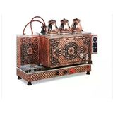 3 Demlikli Bakır Çay Kazanı (Gaz+Elk) 35 Lt Tam Otomatik Sistem