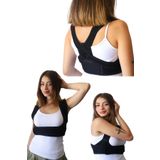 3 Dik Duruş Korsesi Kamburluk Önleyici Destekleyici Korse Unisex Korse (SİYAH)