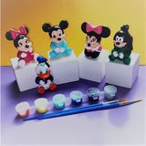 3 Elma Tasarım Atölyesi / Mini Mickey Mouse Küplü Taş Boyama Seti-Aktivite-Okul Öncesi-Aile Etkinlik-Hobi-Karne-Yaz Tatili-Bayram Hediyesi-Workshop - Beyaz - 1 Adet