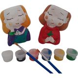 3 Elma Tasarım Atölyesi/2 Adet Sukulent Saksı Taş Boyama Seti-Aktivite-Çocuk Gelişim-Sanat-Hediye-Okul Öncesi-Hobi-Aile Etkinlik-Workshop-Hobi-Sanat-Yetişkin - Beyaz