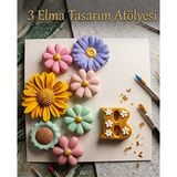 3 Elma Tasarım Atölyesi/4 Adet Kağıt Tuval -Çiçekli ve Harfli Boyama Seti -Karne Hediyesi-Yaz Tatili Hediyesi-Doğum günü-Okul Öncesi Etkinlik-Aile Etkinlik-Aktivite-Hobi-Sanat - 1 - Beyaz