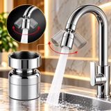 3 Fonksiyonlu Mutfak Musluk Başlığı, 720° Döner Lavabo Musluk Ucu, Su Tasarruflu Krom Musluk Aparatı, Sıçrama Önleyici Filtreli Musluk Başlığı, Kolay Montaj (PRO İÇ DİŞLİ)