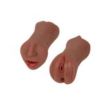 3 Girişli Oral Vajina Anal Esmer 21 Cm Ağız Dil Ve Diş Yapısı Et Dokusunda Suni Mastürbatör