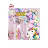 3 Gold Harfli Yaş Karakterli Unicorn Temalı Iyi Ki Doğdun Makaron Balon Doğum Günü Parti Kutlama Set, 794884660055