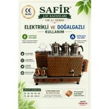 3 Gözlü Bakır Çay Kazanı Elektrik + Doğalgazlı Ce Belgeli Bakır Çay Semaveri Doğalgazlı Yıldız Model Bakır Çay Ocağı Kazanı Vip Plus