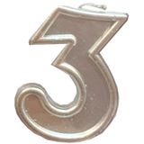 3 Gümüş Rakam Mum